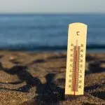 previsão do tempo termômetro - praia
