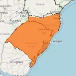 região sul - previsão do tempo - alerta laranja de tempestade