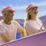Foto de Ryan Gosling e Margot Robbie no filme Barbie