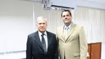 O desembargador Evandro Reimão dos Reis (à esquerda do leitor), do Tribunal Federal da 6ª Região (TRF), foi afastado de suas funções pelo Conselho Nacional de Justiça | Foto: Reprodução/TRF-1