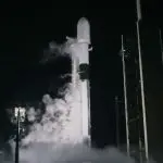 Momento do lançamento do foguete Falcon 9, da SpaceX | Foto: Divulgação/SpaceX/Twitter/X