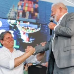 Tarcísio de Freitas e o presidente Lula vão participar de lançamento de edital de licitação para a construção do túnel | Foto: Divulgação/Presidência da República