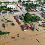 Mais de 75% da cidade de Basileia (AC) está alagada | Foto: Marcos Vicentti/Secom