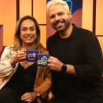 Foto da apresentadora Cissa Guimarães e de Muka do Space