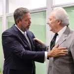 Ao chegar, o ministro conversou brevemente com a imprensa e reafirmou que a visita foi de 'cortesia' para 'manifestar respeito' ao presidente Arthur Lira | Foto: Marina Ramos/Câmara dos Deputados