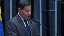 Hamilton Mourão (Republicanos-RS) discursou no Senado nesta quinta-feira, 8 | Foto: Reprodução/TV Senado