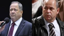 O deputado federal Chiquinho Brazão em sessão na Câmara dos Deputados (à esquerda do leitor), e seu irmão, Domingos Brazão, na Alerj | Reprodução/Câmara dos Deputados/Alerj
