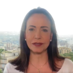 María Corina Machado discursando em vídeo postado nas redes sociais