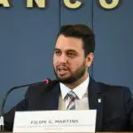 Filipe Martins, assessor especial da Presidência da República, durante palestra no Instituto Rio Branco - 9/5/2019 | Foto: Arthur Max/MRE