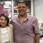 A deputada Professora Bebel, do PT, e o professor Aquino Figueiredo, preso em flagrante por se masturbar no banheiro da Alesp