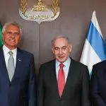 Ronaldo Caiado, Benjamin Netanyahu e Tarcísio de Freitas