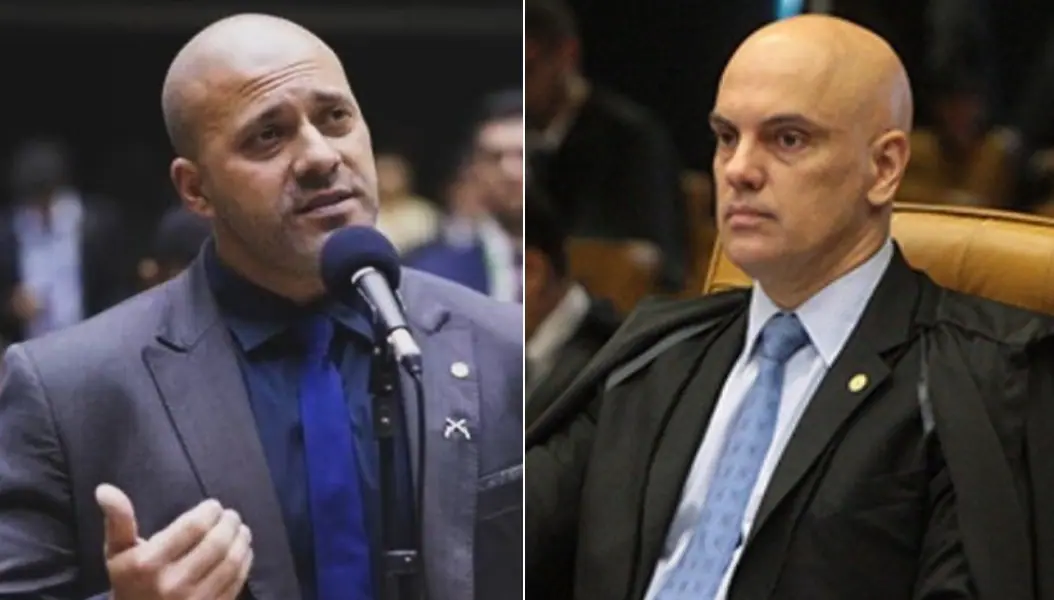 Daniel Silveira e Alexandre de Moraes