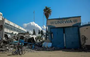 Sede da UNRWA na Faixa de Gaza