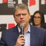 O governador de São Paulo, Tarcísio de Freitas
