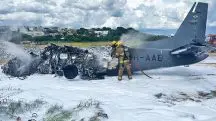 Os dois agentes da Polícia Federal que morreram são Guilherme de Almeida Irber e José de Moraes Neto | Foto: Reprodução/Twitter/X/@aero_in