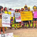 Povos indígenas protestam contra a Ferrogrão