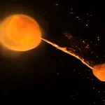 Colisão entre a Terra e Theia teria formado a Lua | Foto: Reprodução/Nasa