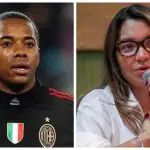 Robinho, à esquerda do leitor, e Janja, à direita