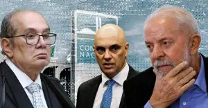 Gilmar mendes, Alexandre de Moraes e Lula.