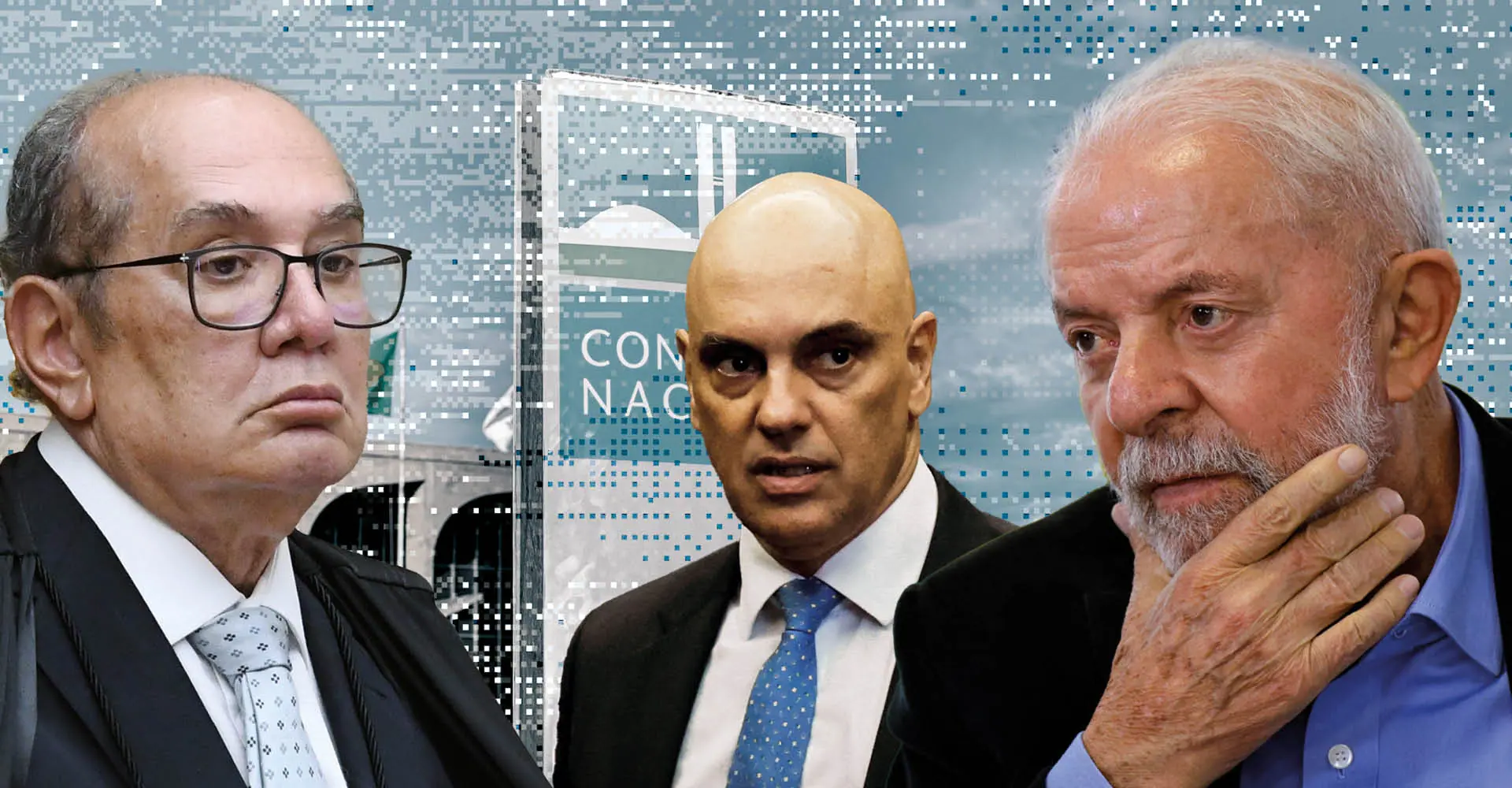 Gilmar mendes, Alexandre de Moraes e Lula.