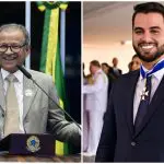 Sebastião Coelho e, ao lado, Filipe Martins, em uma montagem de fotos.