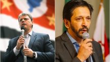O governador de São Paulo, Tarcísio de Freitas (à esquerda do leitor), e o prefeito, Ricardo Nunes (à direita), decidiram seguir com seus compromissos no dia do ato do 1º de Maio | Foto: Montagem Revista Oeste/Reprodução/Instagram/Facebook