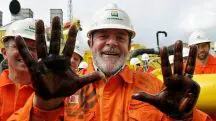 Presidente Luiz Inácio Lula da Silva em refinaria da Petrobras