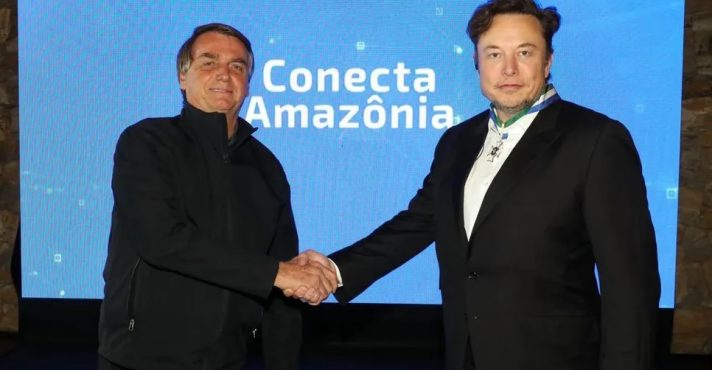 Bolsonaro e Elon Musk estiveram reunidos em um hotel de Porto Feliz | Foto: Reprodução/Redes sociais
