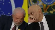 O ministro Alexandre de Moraes também esteve no jantar com Lula | Foto: Lucio Tavora/Xinhua
