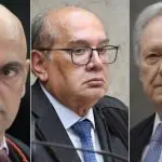 Alexandre de Moraes, Gilmar Mendes e Ricardo Lewandowski