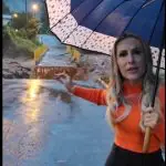 Gisele Caumo alertou a população sobre outros impactos das chuvas, como a obstrução de bueiros e os deslizamentos de terra | Foto: Reprodução/Instagram