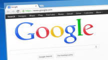 Imagem meramente ilustrativa do site de buscas Google aberto em uma aba do navegador Chrome