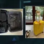 Criminosos trocaram as etiquetas da mala de Lucas | Foto: Reprodução/TV Globo