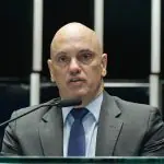Na cerimônia desta quarta-feira, 17, Alexandre de Moraes foi recebido por Pacheco e discursou em plenário | Foto: Geraldo Magela/Agência Senado