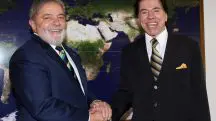 Foto de Silvio Santos e Lula