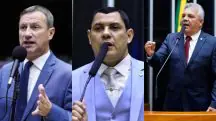 Montagem com fotos dos deputados Sanderson, Coronel Ulysses e Alberto Fraga | Foto: Reprodução