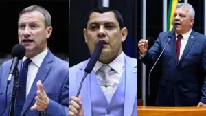 Montagem com fotos dos deputados Sanderson, Coronel Ulysses e Alberto Fraga | Foto: Reprodução
