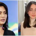 Em seu perfil no Instagram, a professora comemorou o momento em que Michelle Bolsonaro a seguiu, em virtude da grande repercussão de seu vídeo | Foto: Montagem Revista Oeste/Redes sociais/Isac Nóbrega/PR/Agência Brasil