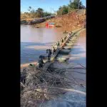 De acordo com o CMS, a passarela 'possibilitou o reestabelecimento do fluxo contínuo de pedestres' | Foto: Divulgação/Comando Militar do Sul