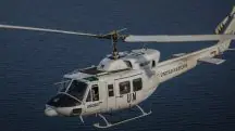 Helicóptero do Uruguai está de prontidão em Santa Maria (RS) | Foto: Divulgação/Fuerza Aérea Uruguaya
