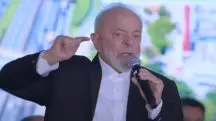 Lula deu a declaração neste sábado, 25, durante a cerimônia de inauguração de obras viárias na Rodovia Presidente Dutra, em Guarulhos (SP) | Foto: Reprodução/GovBr