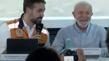 Lula riu depois de Eduardo Leite comentar a criação de uma espécie de Plano Marshall para reconstruir o Rio Grande do Sul | Foto: Reprodução/YouTube/GovBr