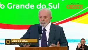 Lula durante evento de anuncio de medidas de ajuda ao Rio Grande do Sul