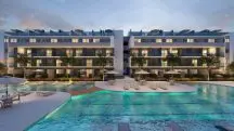O empreendimento de Neymar inclui apartamentos de 24,89 m² a 87,23 m², com destaque para o ‘acesso exclusivo à praia’