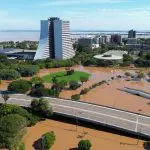 Ruas alagadas no centro de Porto Alegre - 7/5/2024 | Foto: Diego Vara/Reuters