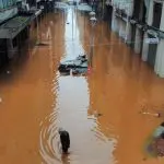 Imagem de drone mostra o centro de Porto Alegre inundado, depois de cidadãos serem evacuados - 4/5/204 | Foto: Renan Mattos/Reuters