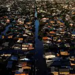 Vista das ruas alagadas em Canoas, no Rio Grande do Sul - 7/5/2024 | Foto: Amanda Perobelli/Reuters