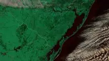 As regiões mais impactadas incluem o Sul do Estado e a Bacia do Jacuí, onde as alterações na paisagem são particularmente notáveis | Foto: Reprodução/MetSul Meteorologia