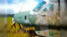 Vídeo publicado nas redes sociais mostra como o avião da FAB ficou depois do pouso forçado | Foto: Reprodução/Twitter/X