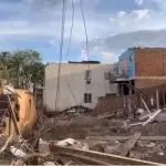 Casas destruídas em Lajeado (RS)